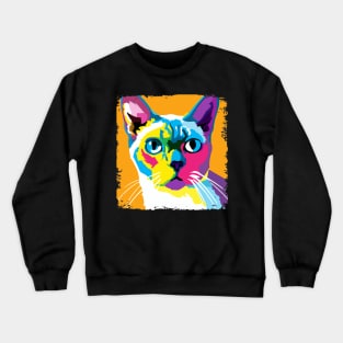 Singapura Cat Pop Art - Cat Lover Gift Crewneck Sweatshirt